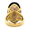 vintage Gold ring with smoky topaz 14 krt