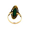 vintage Gold ring with malachite 14 krt