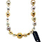 vintage Gold schoeffel pearl necklace with diamonds 18 krt