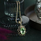 vintage Gold pendant with synthetic spinel 14 krt