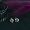 vintage Gold earrings with diamond and emerald 14 krt