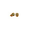 vintage Gouden oorstekers met diamant en smaragd 14 krt