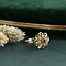 Gold ring with ruby and zirconia 18 krt