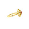 Gouden ring met robijn en zirkonia 18 krt