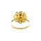 Gouden ring met robijn en zirkonia 18 krt