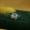 vintage Witgouden fantasie ring met diamant 14 krt