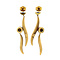 vintage Gold ear studs with pearl 14 krt