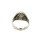 vintage White gold men's ring with diamonds 18 krt