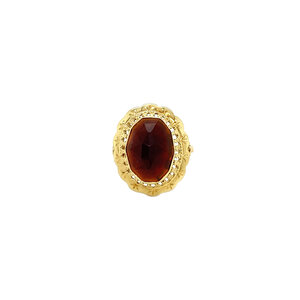 Gold ring with garnet 14 krt