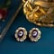 vintage Gold ear clips with enamel 18 krt