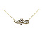 vintage Gold necklace with rose diamond 14 krt