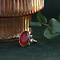vintage Gold ring with carnelian and diamonds 14 krt