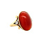 vintage Gold ring with carnelian and diamonds 14 krt