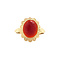 vintage Gold ring with carnelian 14 krt