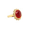 vintage Gold ring with carnelian 14 krt