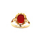 vintage Gold ring with carnelian 14 krt