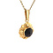 vintage Gold pendant with garnet 14 krt