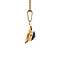 vintage Gold pendant with garnet 14 krt