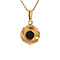 vintage Gold pendant with garnet 14 krt