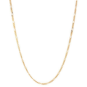 Gold necklace figaro 45.5 cm 14 krt