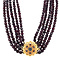 vintage Garnet necklace with gold lace clasp 40 cm 14 krt