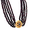vintage Granaat collier met gouden siersluiting 40 cm 14 krt