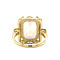 vintage Queen's ring 14 krt - Peach Moonstone