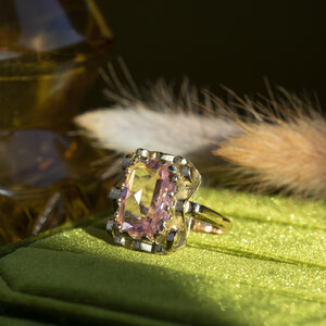 Queen's ring 14 krt - Pink Sakura