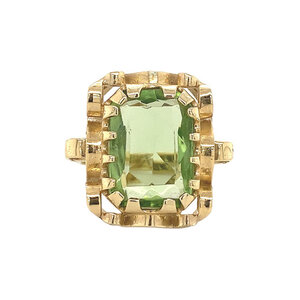 Queen's ring 14 krt - Lime Quartz