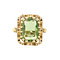 vintage Queen's ring 14 kt - Lime Quartz