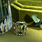 vintage Queen's ring 14 krt - Lime Quartz