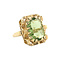 vintage Queen's ring 14 kt - Lime Quartz