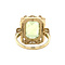 vintage Queen's ring 14 krt - Lime Quartz