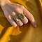 vintage Queen's ring 14 krt - Lime Quartz