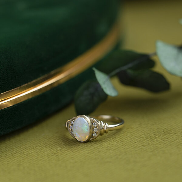vintage Jane ring 14 krt - Aurora