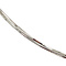 vintage Witgouden collier slang met hanger met saffier en diamant 43 cm 14 krt
