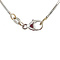 vintage White gold necklace snake with pendant with sapphire and diamond 43 cm 14 krt