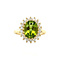 vintage Lady Di ring 14 kt - Lime