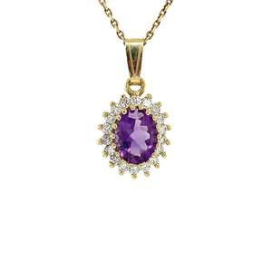 Lady di hanger 14 krt - Violet