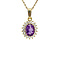 vintage Lady di pendant 14 kt - Violet