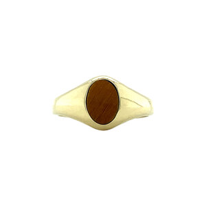 Twiggy ring xxs 14 kt - Tiger eye