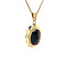 vintage Gold pendant with garnet 14 krt