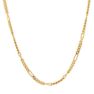 Gold length necklace fantasy 70 cm 18 krt