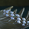 vintage Gold bracelet with pearl, emerald and diamond 18 krt