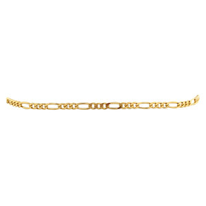 Gouden armband figaro 18 cm 14 krt
