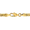 vintage Gold bracelet flat gourmet 20.5 cm 18 krt