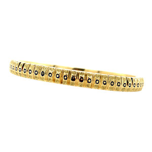 Gold bangle with enamel 14 krt