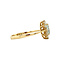 vintage Gold entourage ring with topaz and diamonds 14 krt