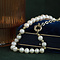 vintage Pearl necklace with gold details 43 cm 14 krt