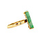 vintage Gold ring with jade 14 krt